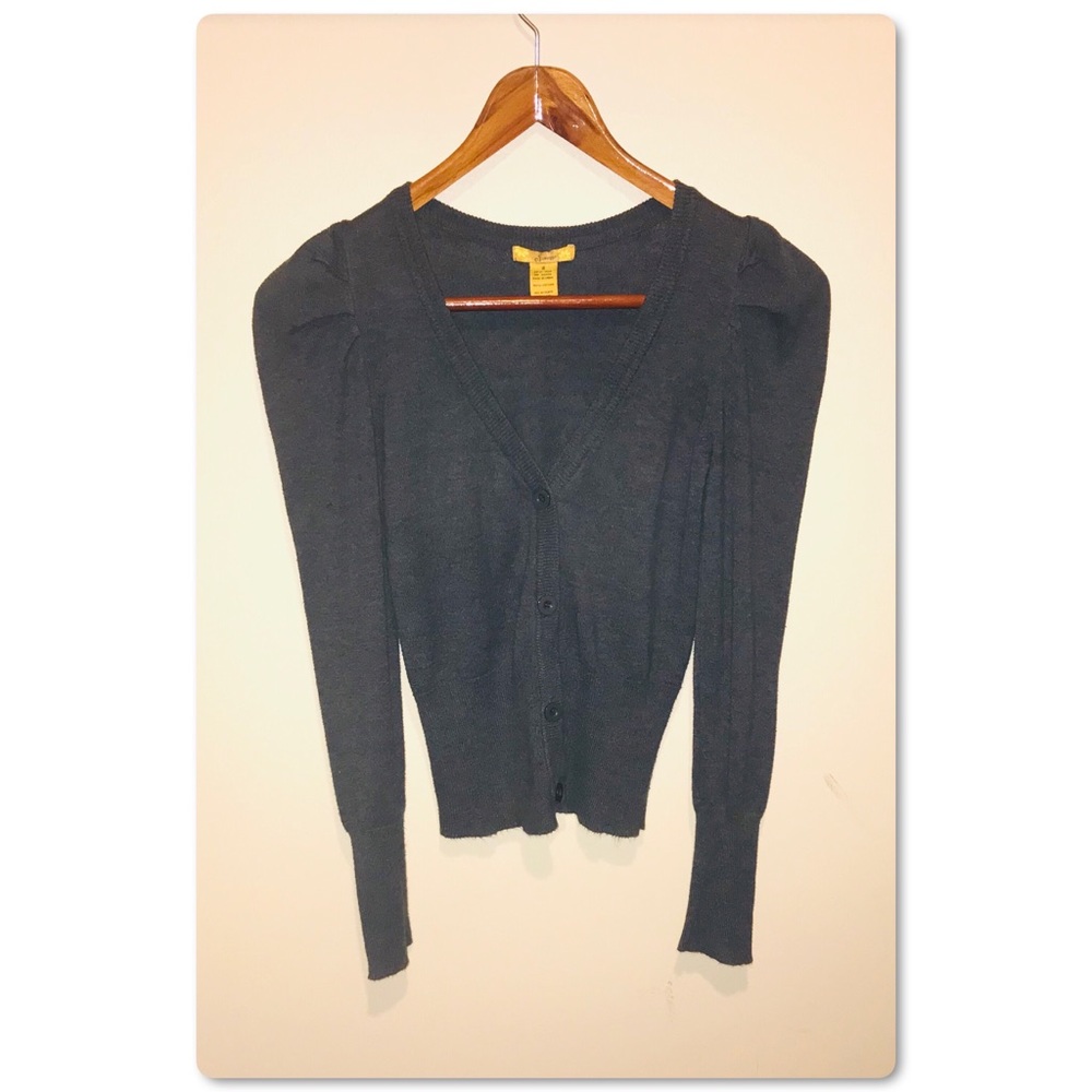 Finesse long sleeve cardigan cotton gray